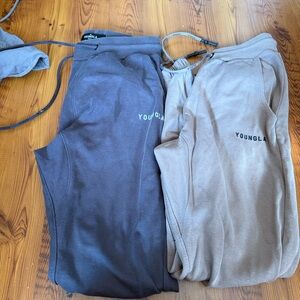 YoungLA Charcoal/Taupe sweat pant joggers
